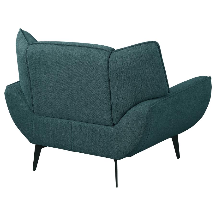 (image for) Acton Upholstered Flared Arm Accent Chair Teal Blue