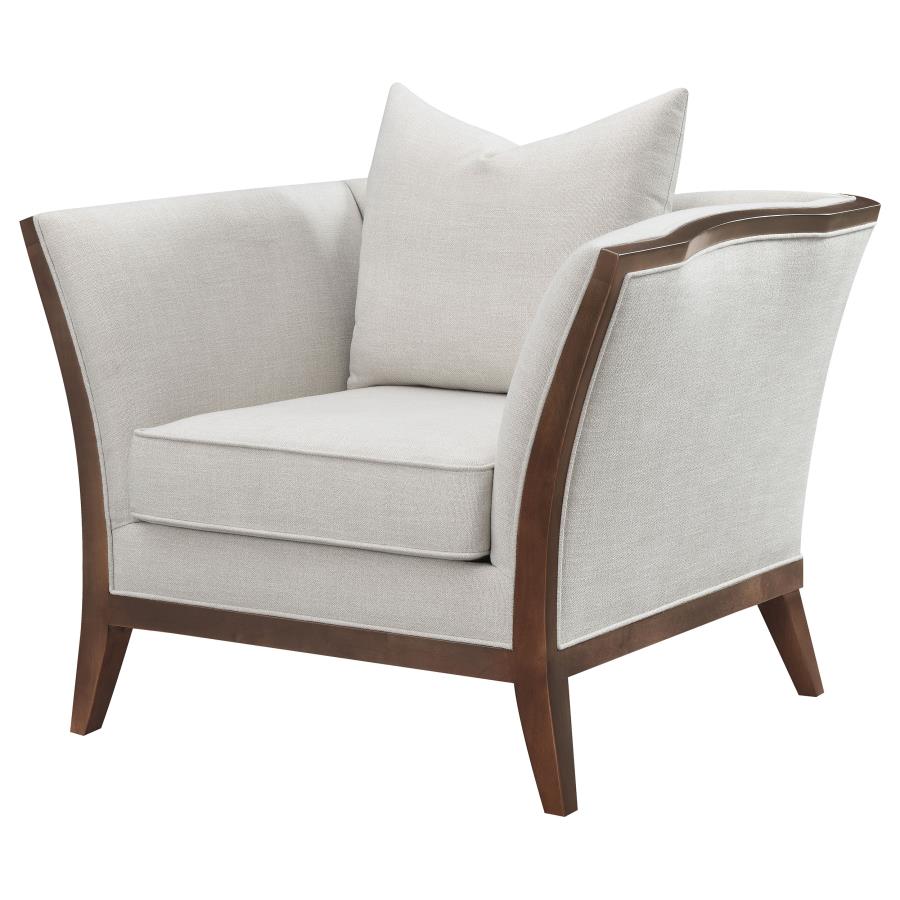 (image for) Lorraine Upholstered Flared Arm Accent Chair Beige