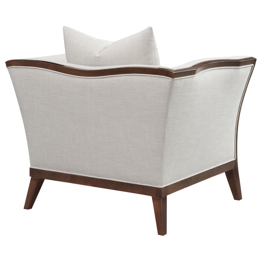 (image for) Lorraine Upholstered Flared Arm Accent Chair Beige