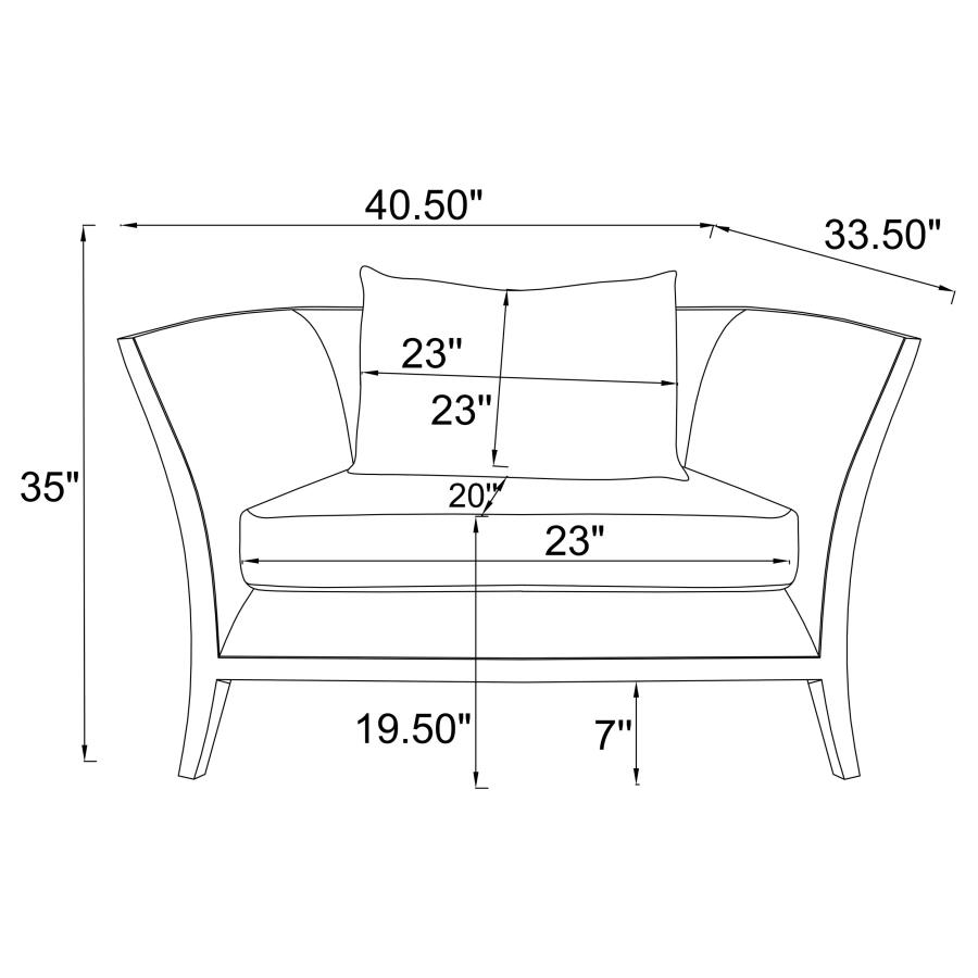 (image for) Lorraine Upholstered Flared Arm Accent Chair Beige