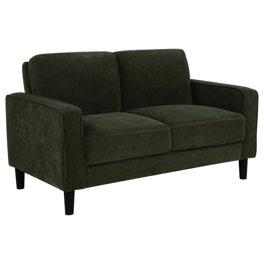 Ruth 2-piece Fabric Upholstered Track Arm Sofa Matcha Green