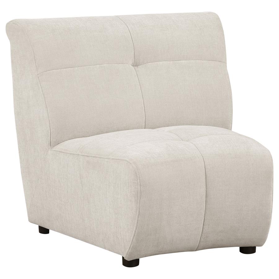 (image for) Charlotte 5-piece Upholstered Modular Sectional Sofa Ivory