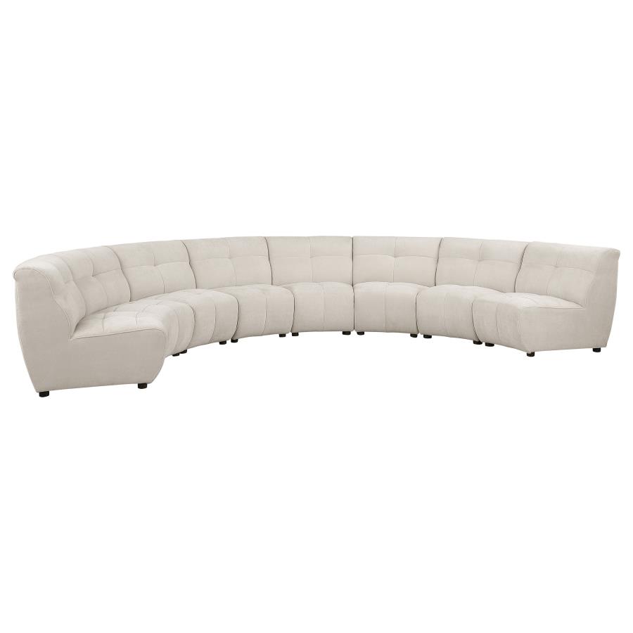 (image for) Charlotte 8-piece Upholstered Modular Sectional Sofa Ivory