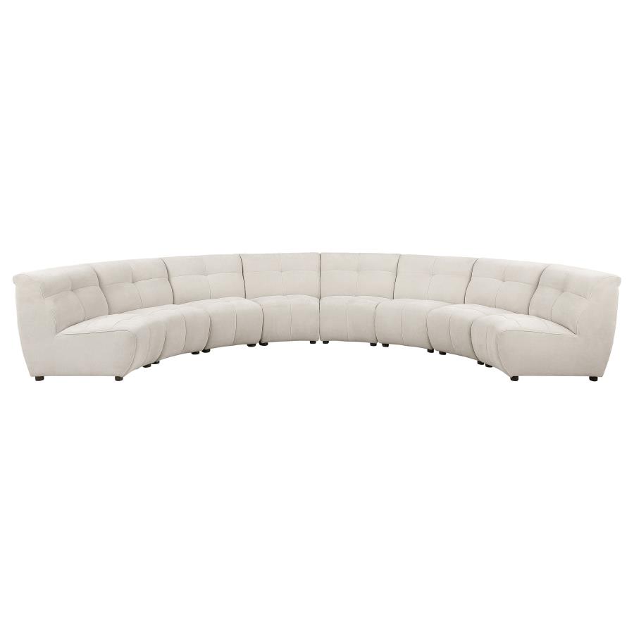 (image for) Charlotte 8-piece Upholstered Modular Sectional Sofa Ivory