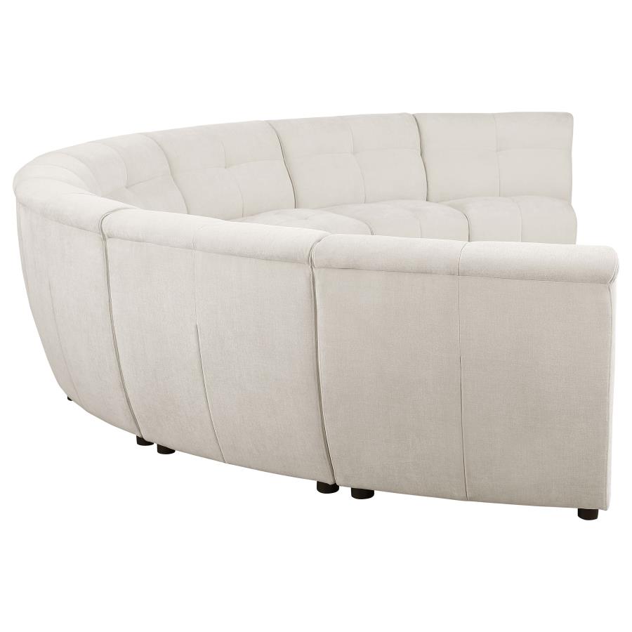 (image for) Charlotte 8-piece Upholstered Modular Sectional Sofa Ivory