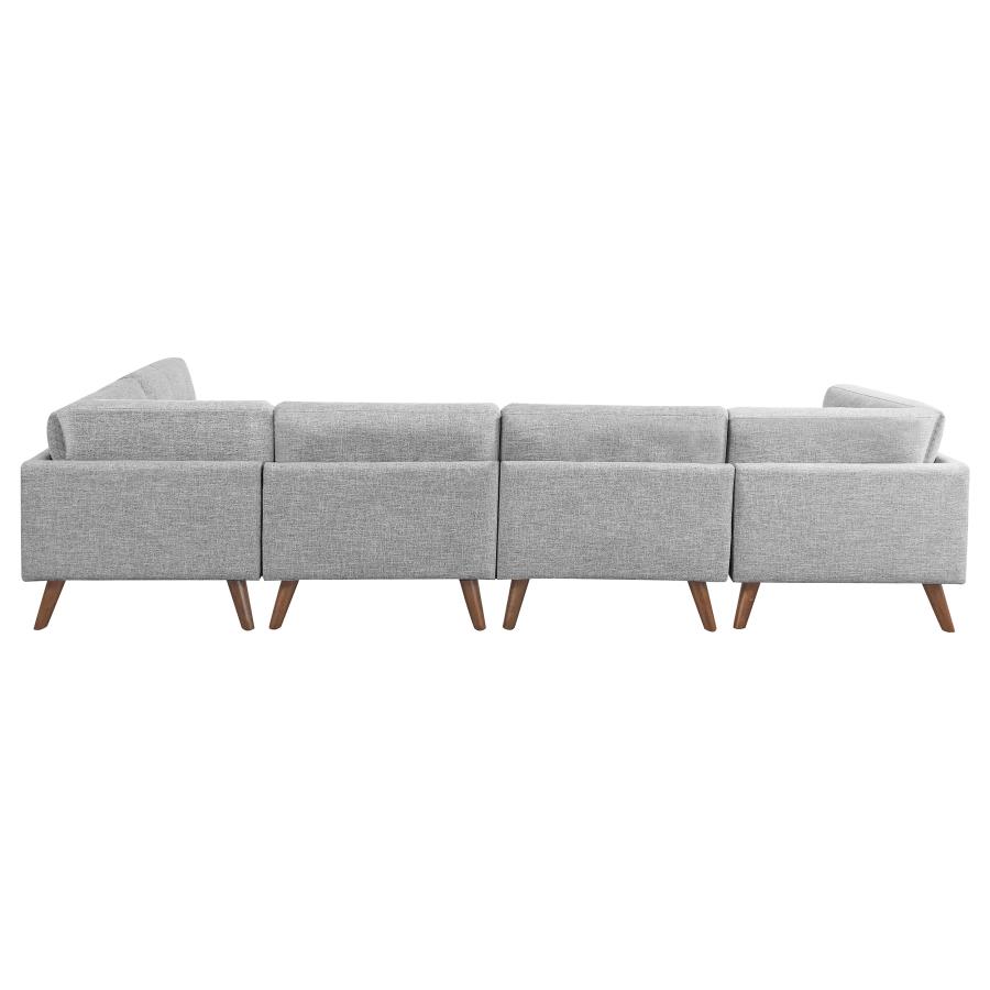 (image for) Churchill 6-piece Upholstered Modular Sectional Sofa Grey