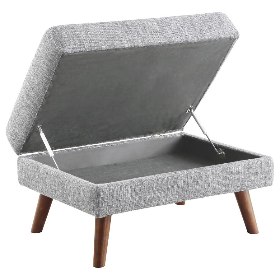 (image for) Churchill Rectangular Upholstered Ottoman Grey