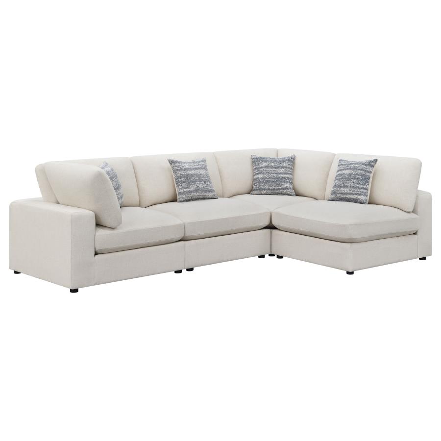 (image for) Serene 4-piece Upholstered Modular Sectional Sofa Beige - Click Image to Close