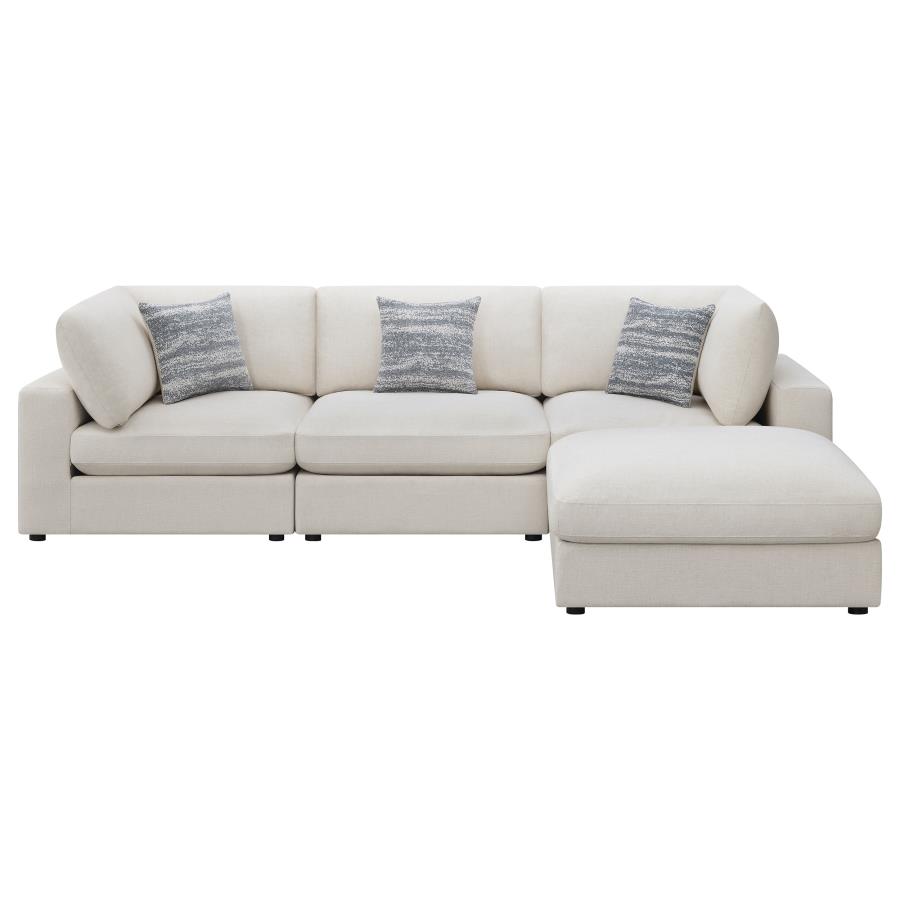 (image for) Serene 4-piece Upholstered Modular Sectional Sofa Beige