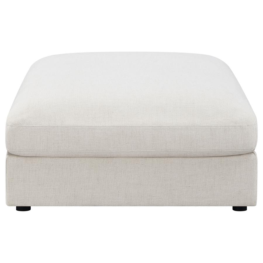 (image for) Serene Square Upholstered Ottoman Beige