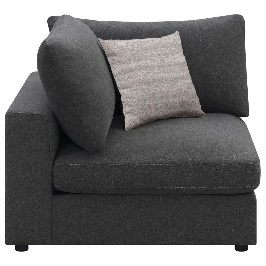 (image for) Serene Upholstered Corner Charcoal