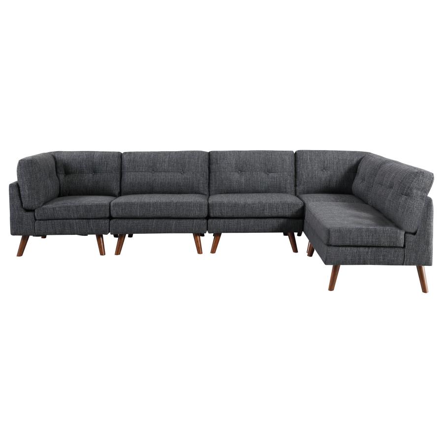 (image for) Churchill 5-piece Upholstered Modular Sectional Dark Grey