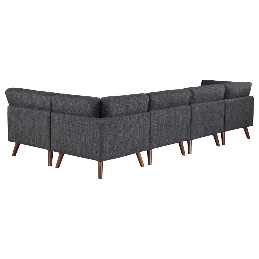 (image for) Churchill 5-piece Upholstered Modular Sectional Dark Grey