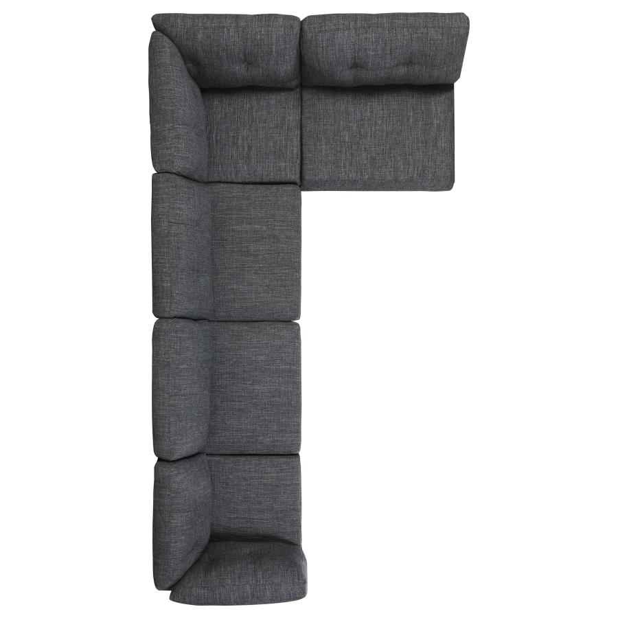 (image for) Churchill 5-piece Upholstered Modular Sectional Dark Grey