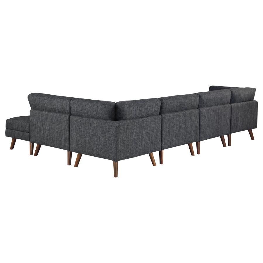 (image for) Churchill 6-piece Upholstered Modular Sectional Dark Grey