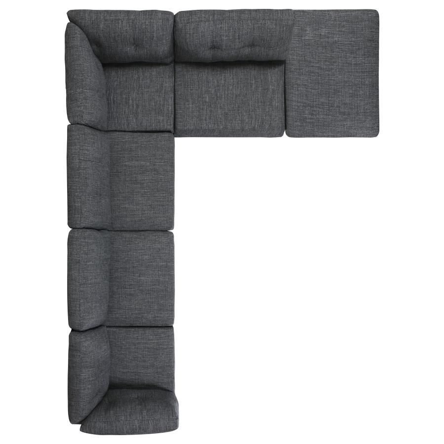 (image for) Churchill 6-piece Upholstered Modular Sectional Dark Grey