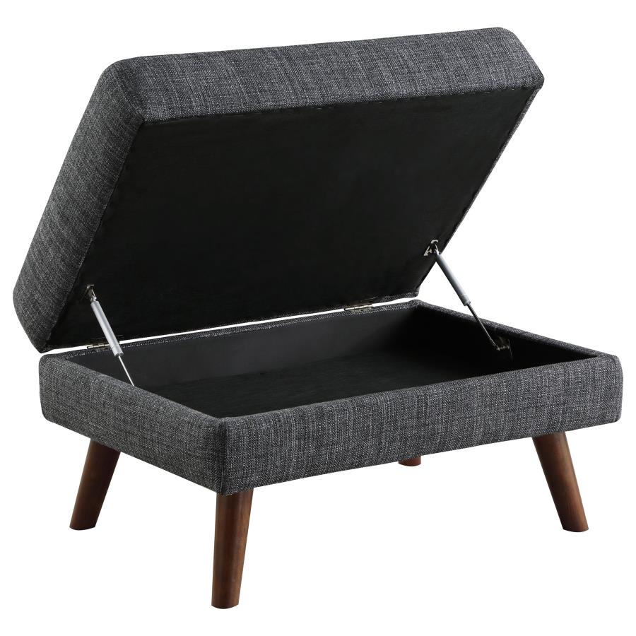 (image for) Churchill Rectangular Ottoman Dark Grey