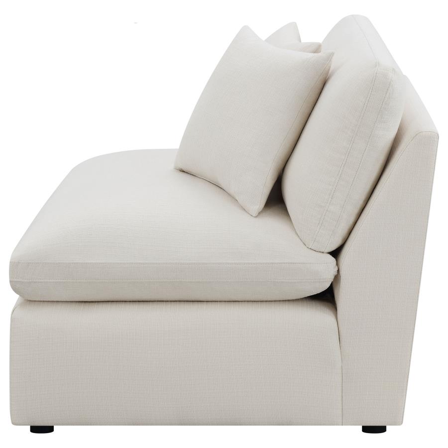 (image for) Hobson Upholstered Armless Chair Ivory