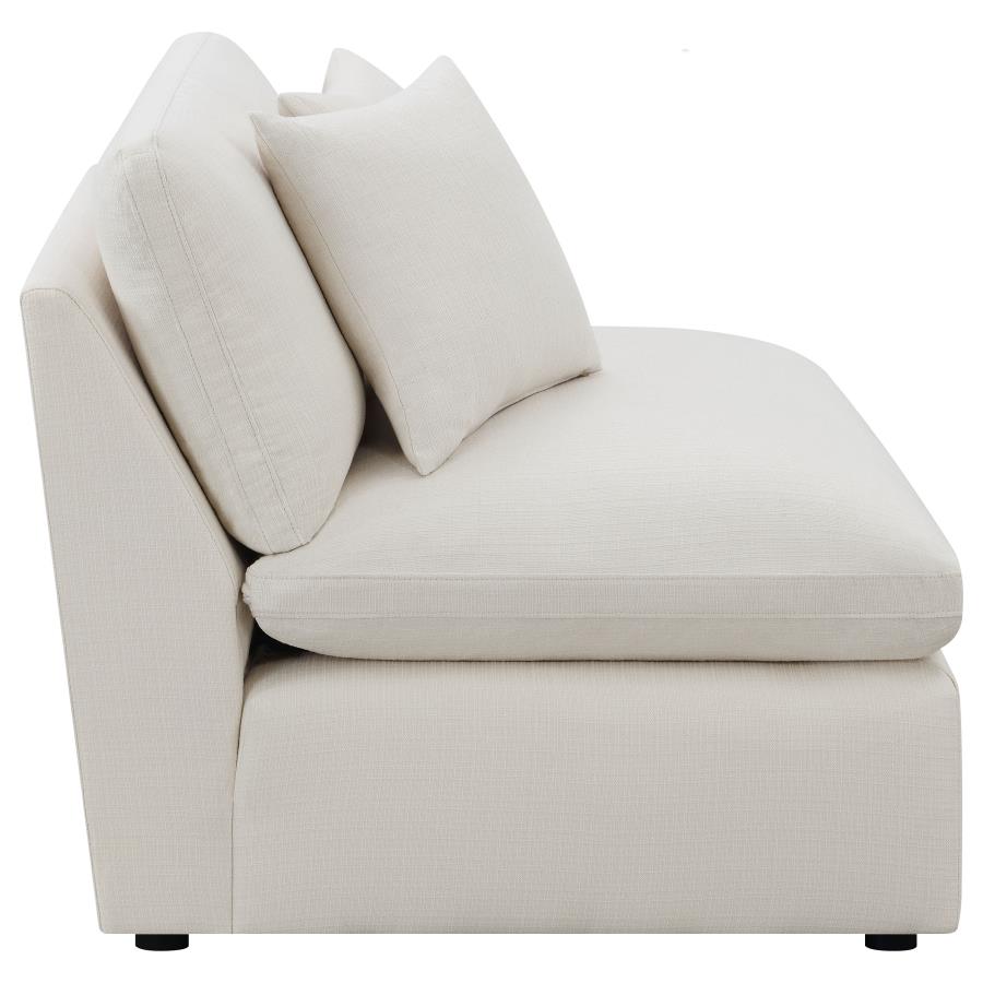 (image for) Hobson Upholstered Armless Chair Ivory