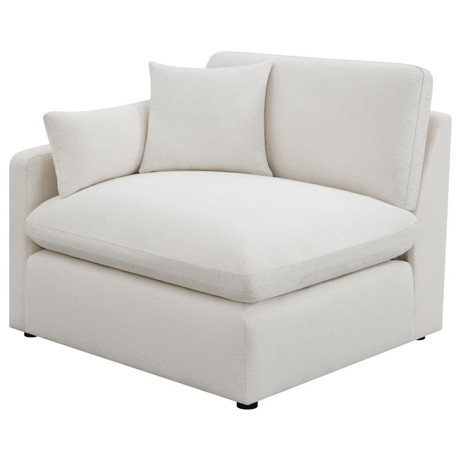 (image for) Hobson Upholstered LAF Chair Ivory - Click Image to Close