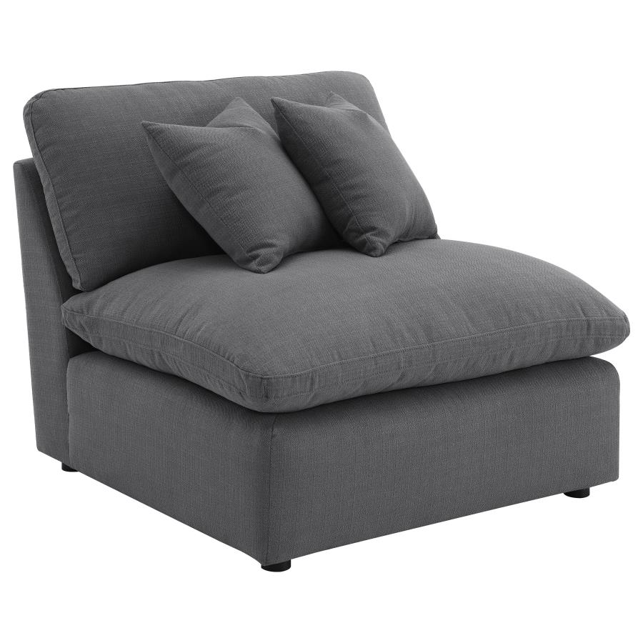 Hobson 5-piece Upholstered Modular Sectional Sofa Charcoal