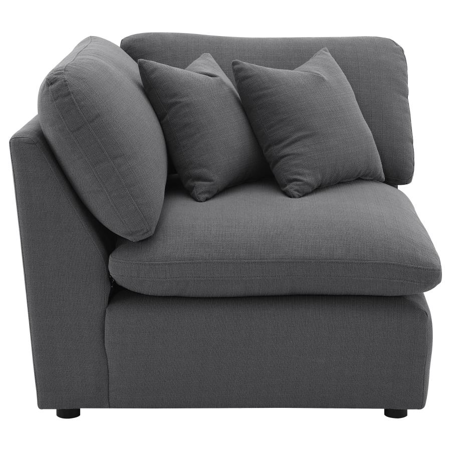 (image for) Hobson Upholstered Corner Charcoal