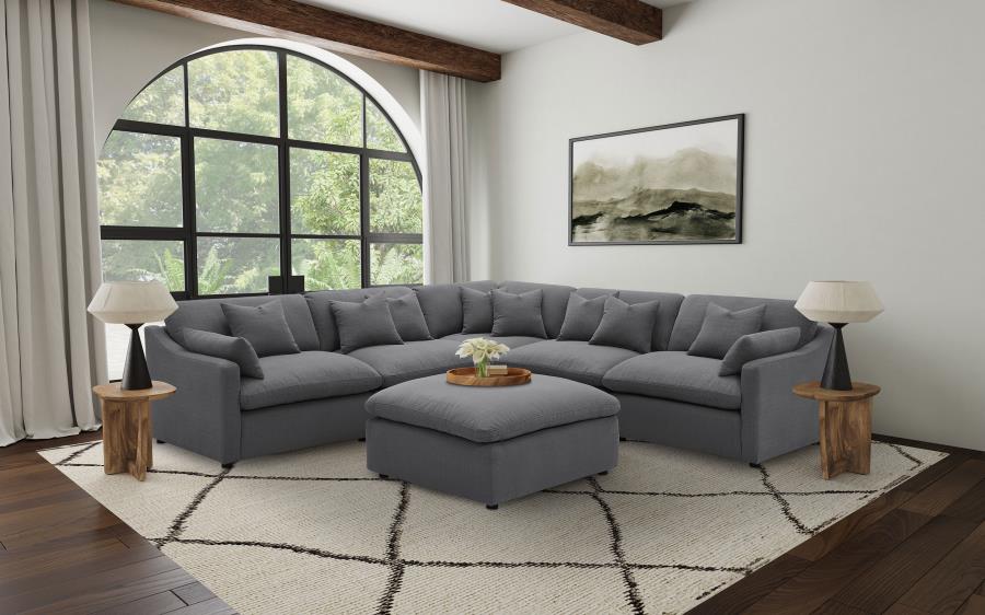 Modal Additional Images for Hobson Upholstered Corner Charcoal