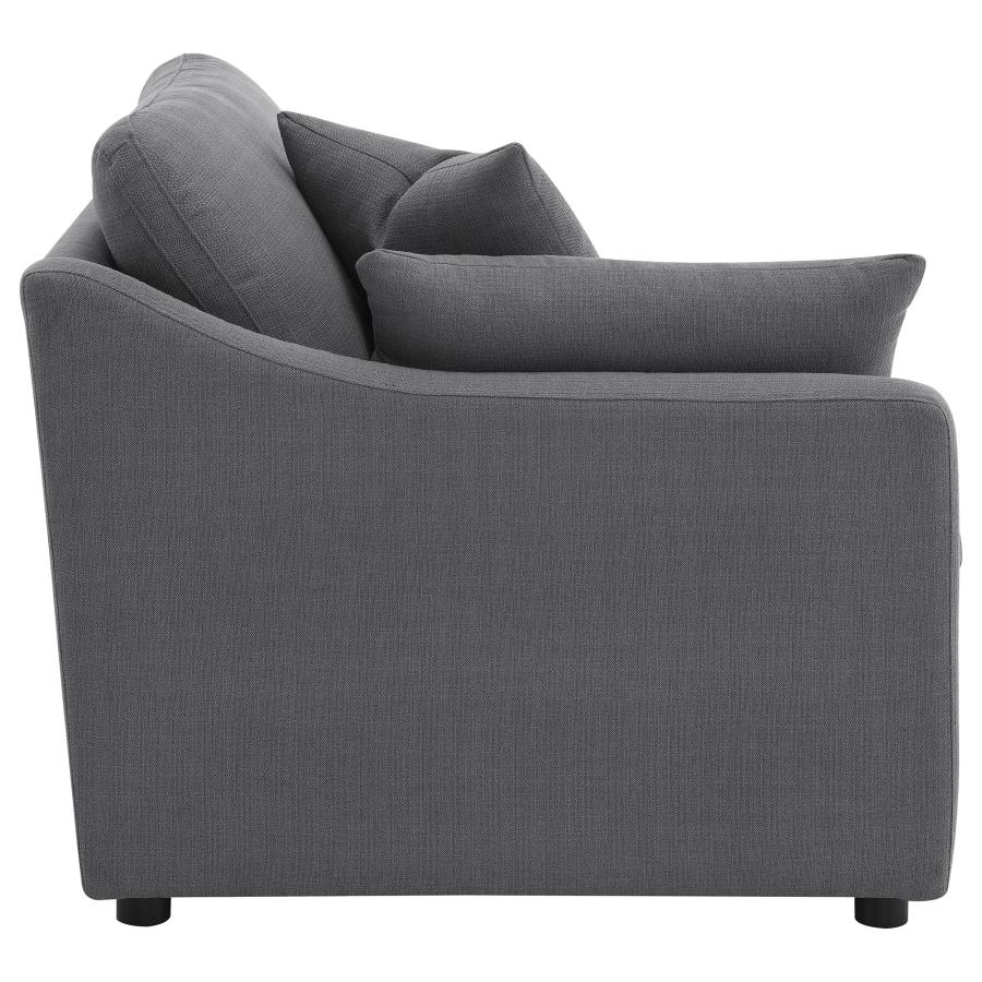 (image for) Hobson Upholstered LAF Chair Charcoal