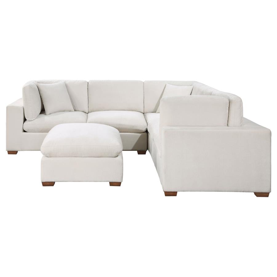 (image for) Lakeview 6-piece Upholstered Modular Sectional Sofa Ivory