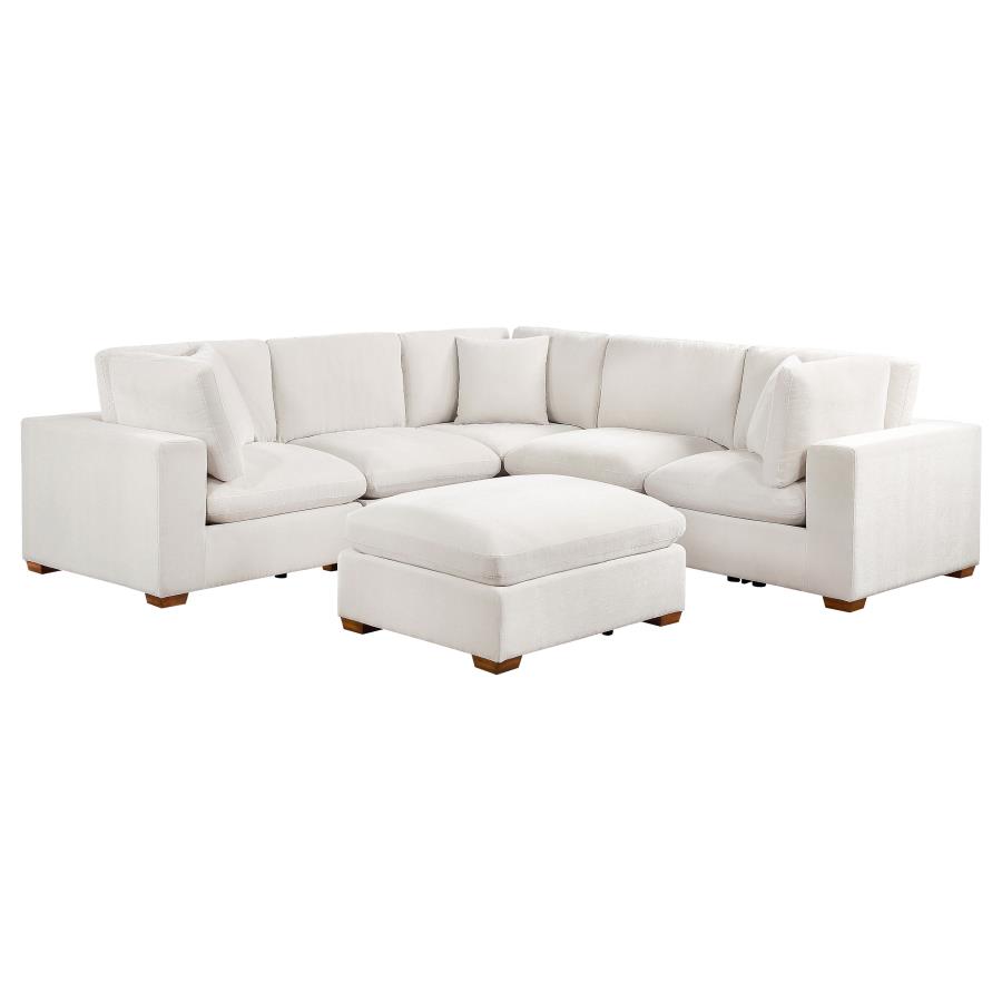 (image for) Lakeview 6-piece Upholstered Modular Sectional Sofa Ivory