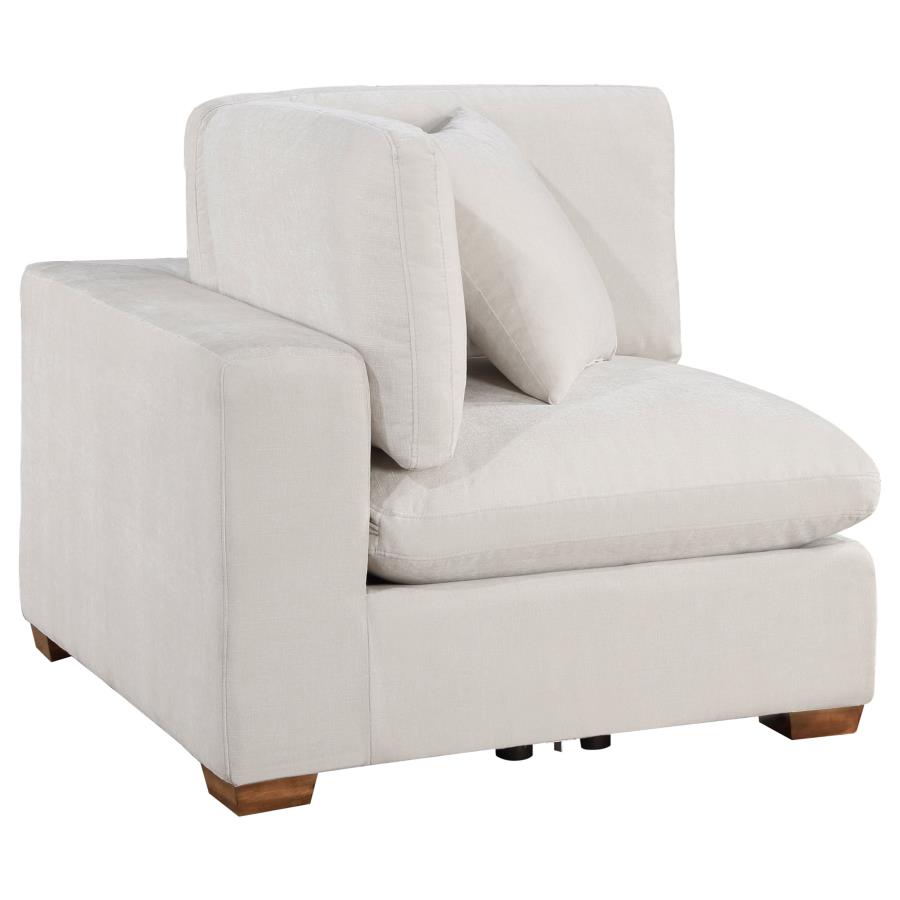 (image for) Lakeview Upholstered Corner Chair Ivory - Click Image to Close