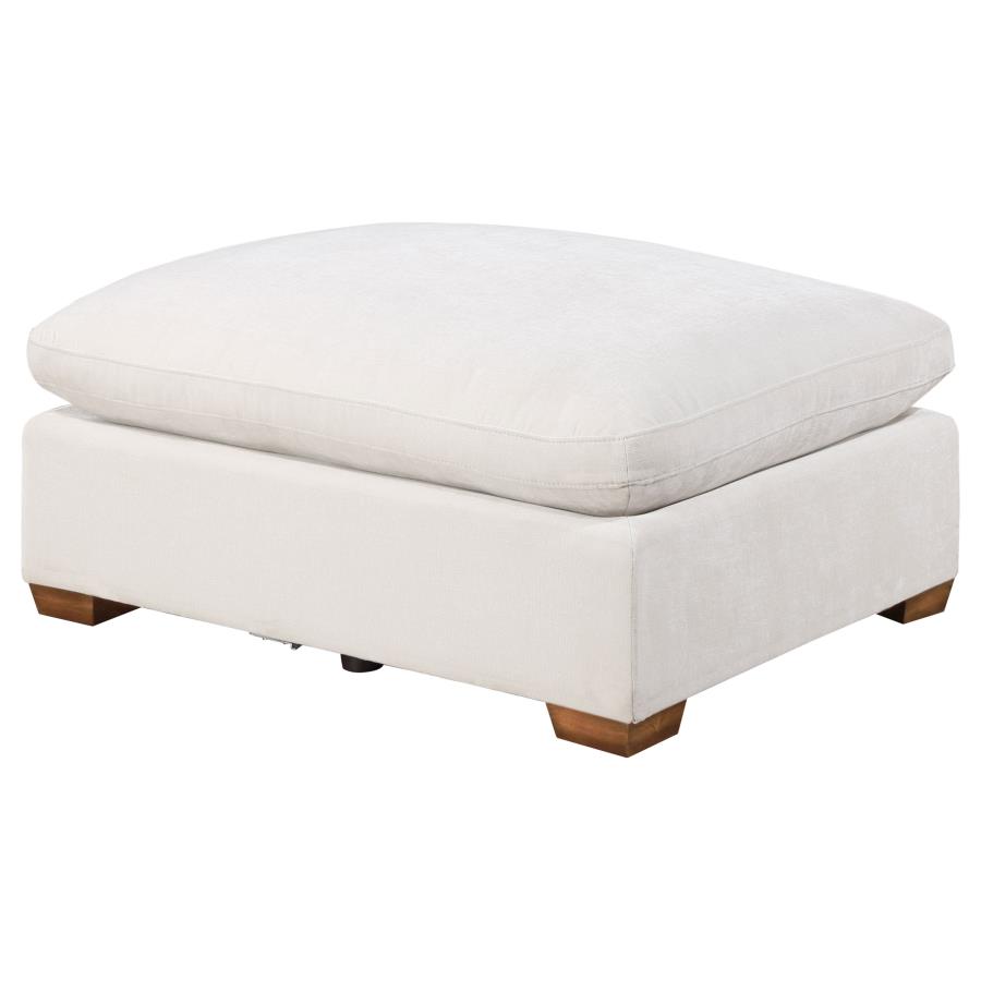 (image for) Lakeview Rectangular Upholstered Ottoman Ivory - Click Image to Close