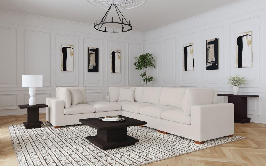 Modal Additional Images for Lakeview Rectangular Upholstered Ottoman Ivory