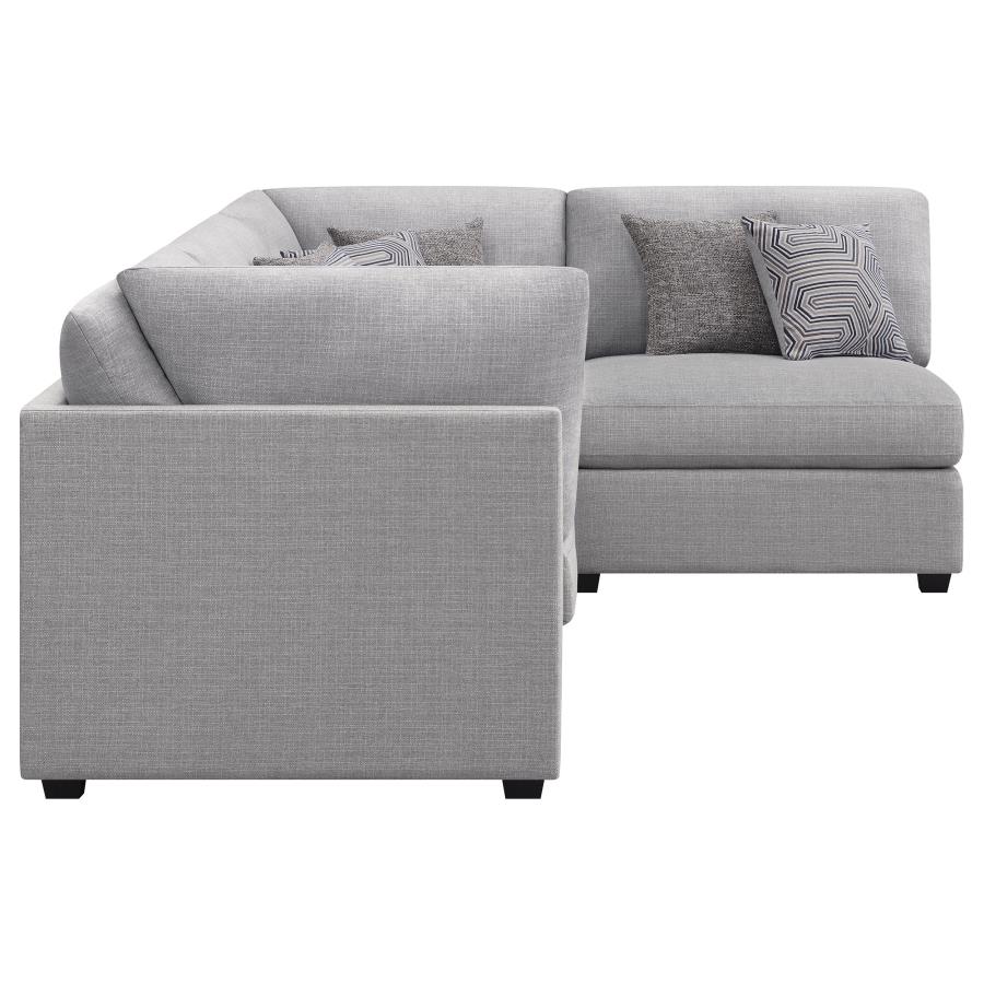 (image for) Cambria 4-piece Upholstered Modular Sectional Sofa Grey