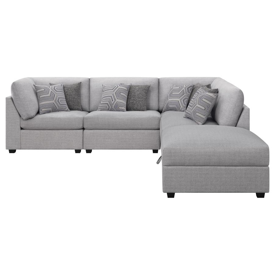 (image for) Cambria 5-piece Upholstered Modular Sectional Sofa Grey