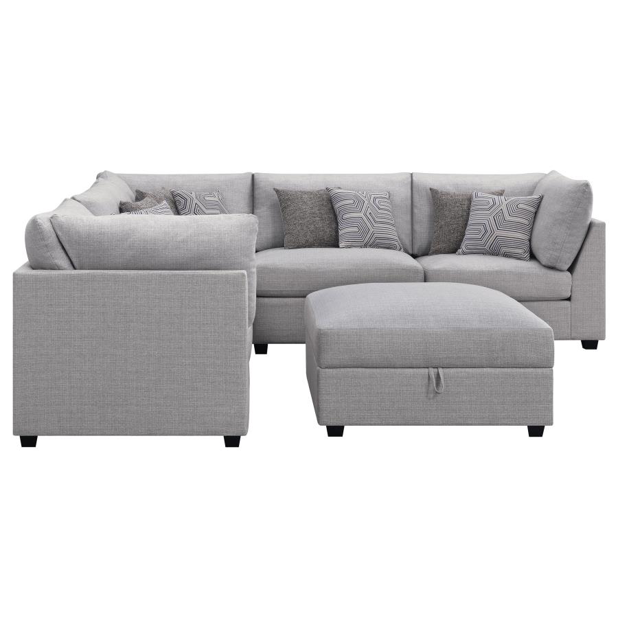 (image for) Cambria 6-piece Upholstered Modular Sectional Sofa Grey