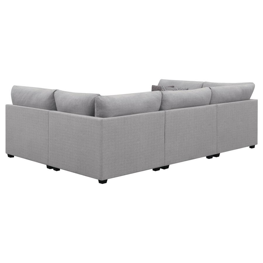 (image for) Cambria 6-piece Upholstered Modular Sectional Sofa Grey