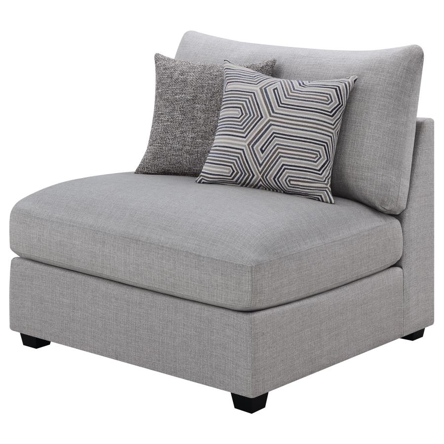 (image for) Cambria Upholstered Armless Chair Grey