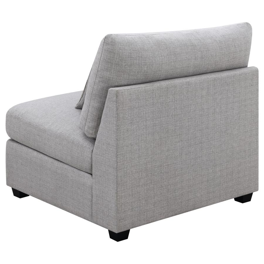 (image for) Cambria Upholstered Armless Chair Grey