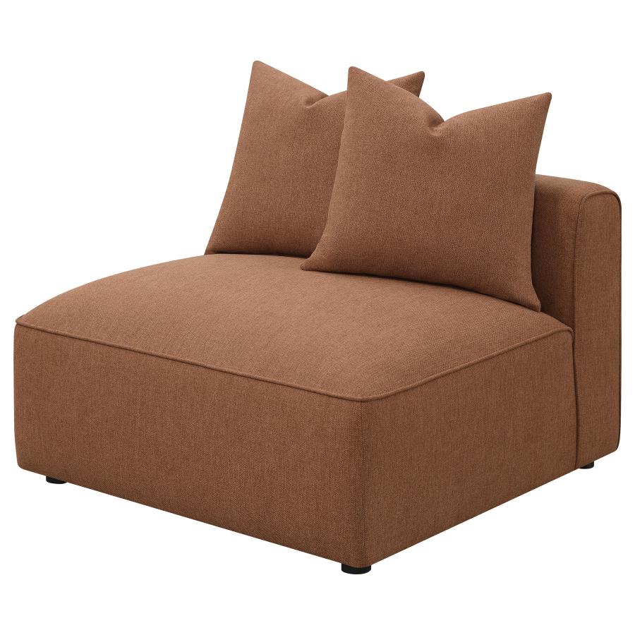 (image for) Jennifer Upholstered Armless Chair Terracotta