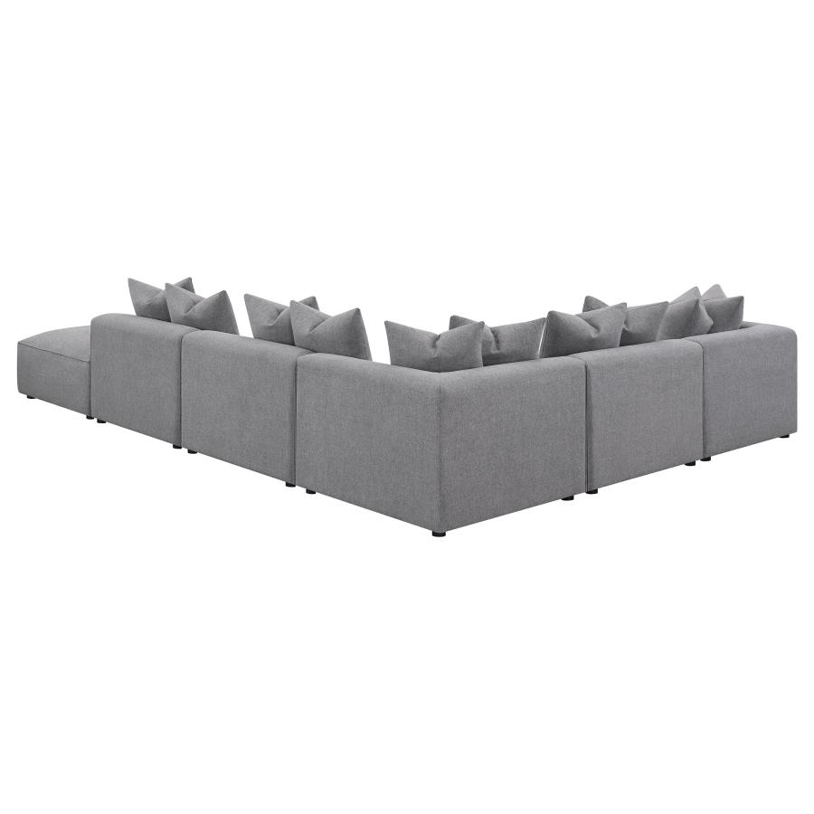 (image for) Jennifer 6-piece Upholstered Modular Sectional Grey