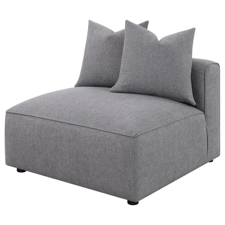 (image for) Jennifer Upholstered Armless Chair Grey