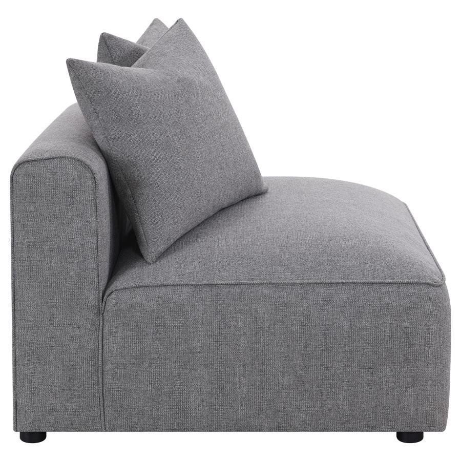 (image for) Jennifer Upholstered Armless Chair Grey