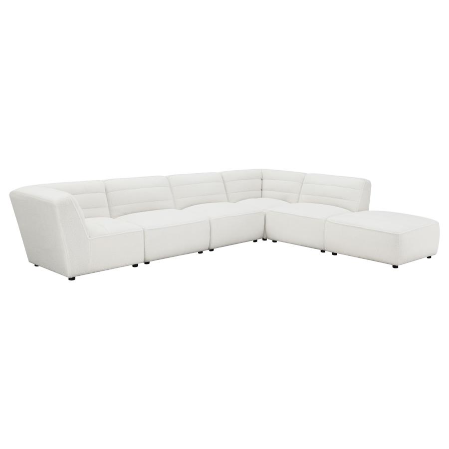 (image for) Sunny 6-piece Upholstered Modular Sectional Sofa Natural - Click Image to Close