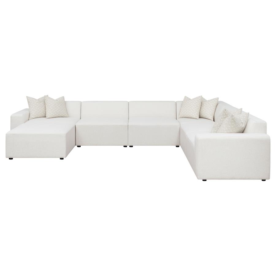 (image for) Freddie 7-piece Upholstered Modular Sectional Sofa Pearl - Click Image to Close