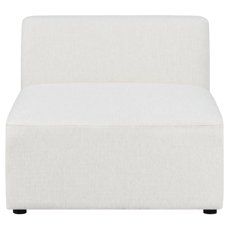 (image for) Freddie Upholstered Tight Back Armless Chair Pearl