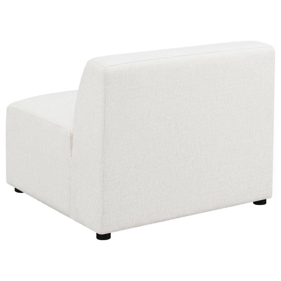 (image for) Freddie Upholstered Tight Back Armless Chair Pearl