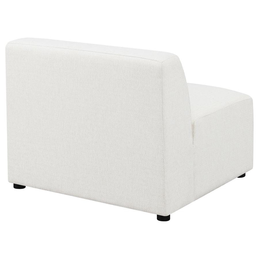 (image for) Freddie Upholstered Tight Back Armless Chair Pearl