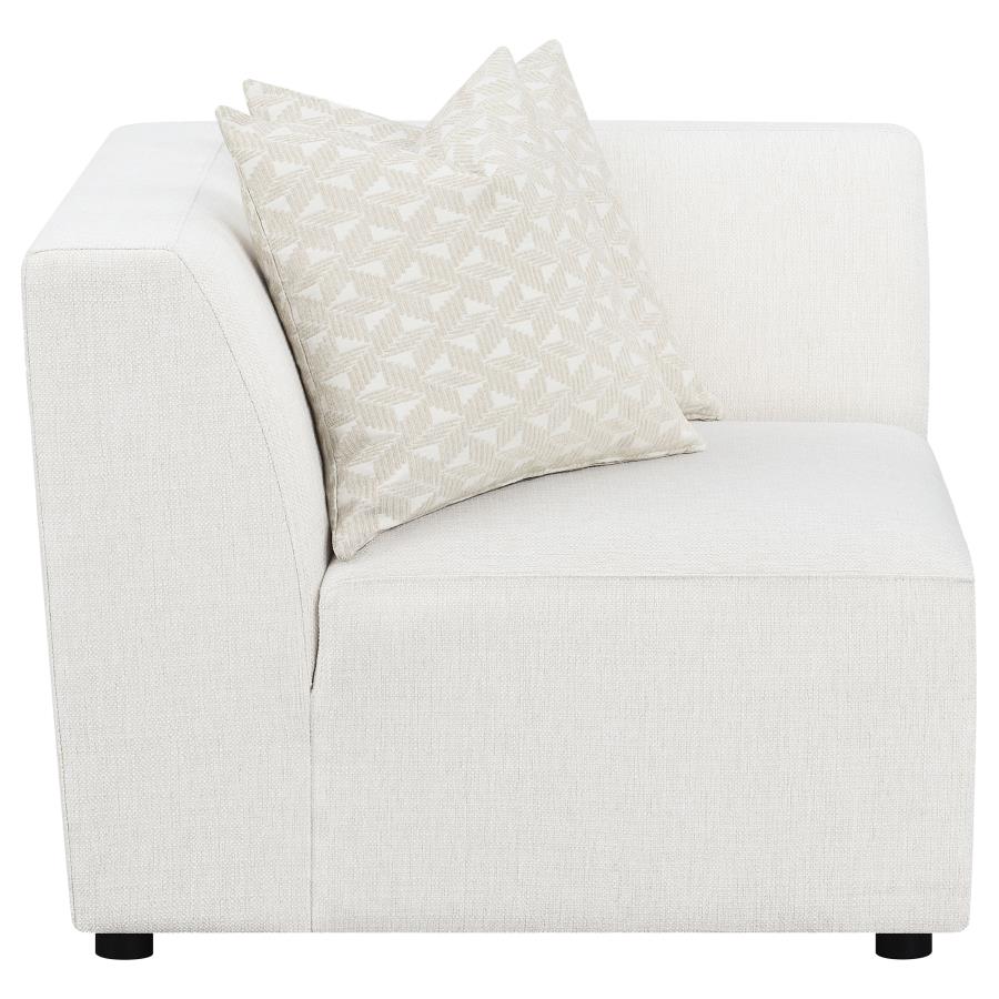 (image for) Freddie Upholstered Corner Chair Pearl - Click Image to Close