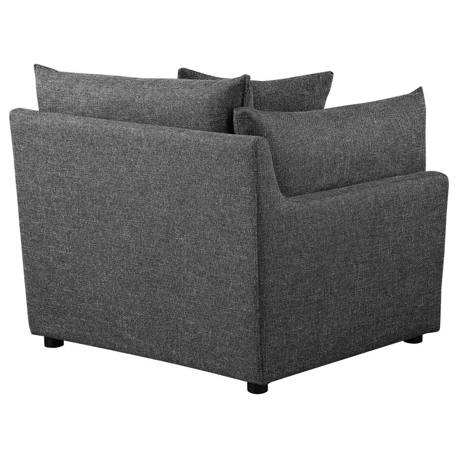 (image for) Sasha 3-Piece Upholstered Sofa Barely Black